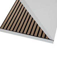 Déco Son Design Moderne Acoustique MDF Panneau Acoustique Panneaux Muraux Pet Feutre Absorbe Le Son pour Salle à Manger Salle de Conférence Villa