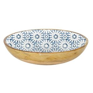 Bol à salade vintage en bois, forme ronde, fait main, design élégant, pour la table, bol à soupe classique et stylé en bois. - Product Image 1