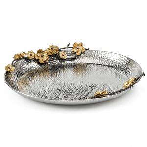 Handmade Serving <b>Storage</b> <b>Tray</b> Luxury Gold Metal Leaf Fruit Bowl Premium Centerpiece Candy Dish Platter Home Decor Gift Basket - Product Image 4