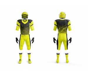 Maillots de football américain personnalisés OEM, sublimation, vente en gros, kit de football d'équipe avec maillot et pantalon |   Polyester respirant - Product Image 6