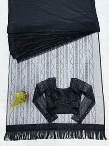 Gaun Lehenga Saree Vichitra Tibby Heavy Net Siap Pakai, Pakaian Tradisional untuk Pernikahan, Diwali, Musim Semi, Musim Dingin, Musim Panas, Pesta, Etnik, Glamor. - Product Image 6