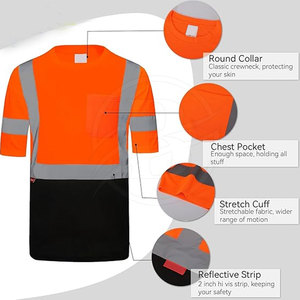 เสื้อเซฟตี้แขนครึ่งแขนสำหรับใส่ทำงานเสื้อเซฟตี้ทันสมัยสะท้อนแสงมองเห็นได้ชัดเจน - Product Image 1
