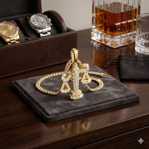 จี้ทองคำแท้ 10K ประดับเพชรโมอิสซาไนต์ VVS ดีไซน์เก๋ไก๋ทันสมัย ขายดี น้ำหนักสมดุล  งานสั่งทำพิเศษ  ประดับเพชรระยิบระยับ  เครื่องประดับแฟชั่น  ของขวัญนำโชค - Product Image 6