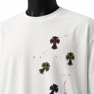 Camiseta Gráfica Extra Grande Personalizada para Hombre, Camiseta Estampada de Algodón Grueso Estilo Urbano - Product Image 6