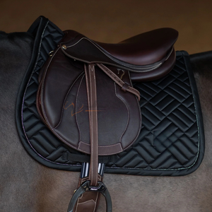 Tous les types de chevaux utilisent des harnais personnalisés de couleur bleue, personnalisables, antidérapants, de qualité supérieure, en tissu de coton satiné, style classique. - Product Image 6
