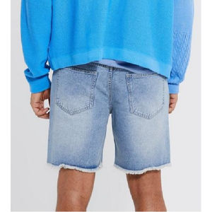 Short en jean pour homme de qualité supérieure, respirant, style déchiré, avec poches latérales, idéal pour le fitness et les activités de plein air, vente en gros - Product Image 2