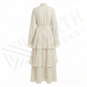 Nouvelle robe abaya musulmane de luxe avec hijab, couleur personnalisée, écharpe fantaisie, vêtements élégants et modestes, haute qualité, vente en gros - Product Image 2