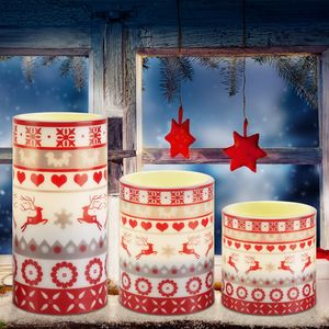 Candele LED Senza Fiamma a Forma di Cervo per Natale, Luci Tremolanti a 3 Livelli di Illuminazione, Opzioni di Quantità 3/6/9 Pezzi - Product Image 6