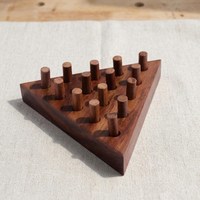 Jeu de solitaire triangulaire en bois artisanal de qualité supérieure, classique, défi triangulaire, casse-tête éducatif, jouets d'intelligence IQ pour