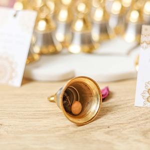 Campanas de Mano Pequeñas de Metal de Doble Tono, Campanas Decorativas para Manualidades, Templos y Regalos - Product Image 6