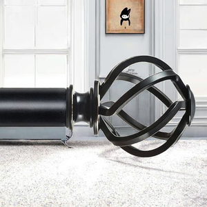 Wholesale Modern Luxury Anti-rust Iron Long Curtain Rod Roller Blinds Installation Decorative Metal <b>Pole</b> Ball Finials Easily - Product Image 3