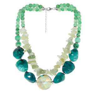 Collier de perles irrégulières en résine faites à la main, multicolores, bijoux de mode, artisanat moulé, pour femmes et filles - Meilleures ventes - Product Image 2