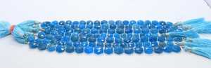 Natural Neon Blue Apatite Faceted Hexagon Cut Beads 8-9 MM Blue Apatite Gemstone Beads 8 Inch Neon Apatite Fancy Shape Beads - Product Image 5