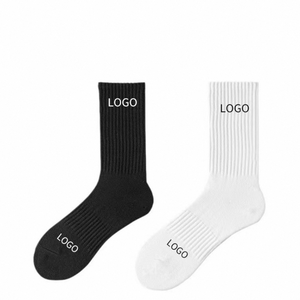 Chaussettes en coton avec logo imprimé, noir, gris, blanc, respirantes, décontractées, pour tous les jours, unisexes, pour adultes, chaussettes tricotées pour le printemps - Product Image 3