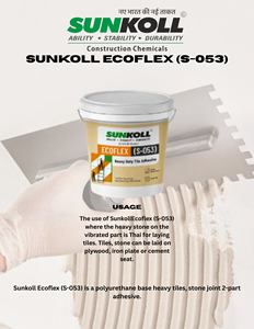 Colle à carrelage haute performance ECOFLEX, à base de polyuréthane en deux composants, résistante à l'eau, longue durée de vie, pour fixation murale et de sol intérieure et extérieure - Product Image 3