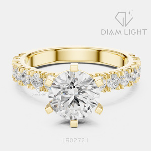 Bague de mariage en or blanc 14 carats avec diamant de laboratoire certifié IGI, taille ronde 1,54 carat, bijou raffiné, cadeau pour fiançailles, mariage ou anniversaire - Product Image 5