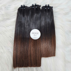 ผมตรงแบบ Bone Straight คุณภาพสูงแบบ Super Double Drawn  ขนาด 8 นิ้ว 10 นิ้ว สีน้ำตาลออมเบร ผมแท้ 100% สำหรับผู้หญิงผิวสี - Product Image 2