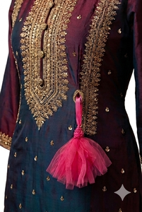 Porte-clés en tulle rose avec pompon, décoration suspendue, style bohème, décoration intérieure, accessoire pour le salon - Product Image 3