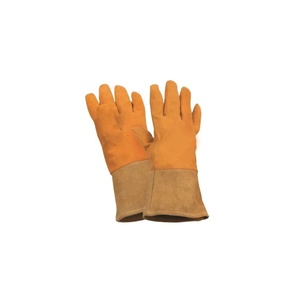 Guantes de soldadura Tig de piel de cabra de grano completo personalizados de alta calidad de cuero suave con guantes de seguridad de puño largo - Product Image 6