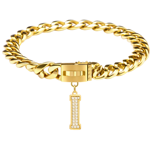 initial <b>Letter</b> Jewelry Tag H <b>Gold</b> Alphabet Pendant for Dog Collar Luxury Personalized Pet Charm Stylish Accessory - Product Image 2