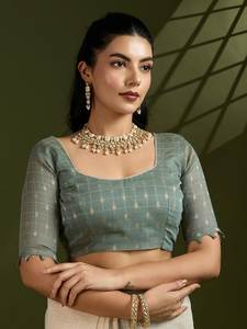 优质软网布面料，精美数码印花，定制舒适优雅外观，预折叠纱丽，对比色衬衫面料，适合派对丝绸服饰 - Product Image 6