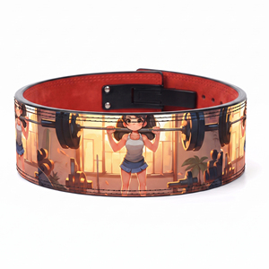 Ceinture de Powerlifting Premium à Levier Anime, Robuste, en Cuir Véritable 13MM, Unisexe, pour Entraînement - Product Image 6
