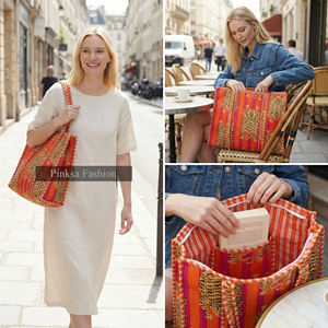 Sac fourre-tout matelassé en coton de Jaipur - Imprimé animalier Tigre vibrant, grande capacité, sac à bandoulière pour femme avec fermeture éclair - Product Image 6