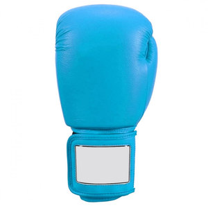 Gants de boxe bleus en PU, fermeture Velcro, unisexes, pour l'entraînement de boxe, en cuir respirant, pour adultes - Product Image 1