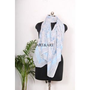 Paréo de plage en coton décoratif fait main, imprimé, personnalisable, pour la natation et comme écharpe ou robe. - Product Image 2