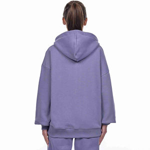Custom Women's <b>Tracksuits</b> Heavy Weight 500 GSM 350 GSM <b>Polyester</b>/Cotton Fleece Embroidered Oversized Hoodie Shorts - Product Image 2