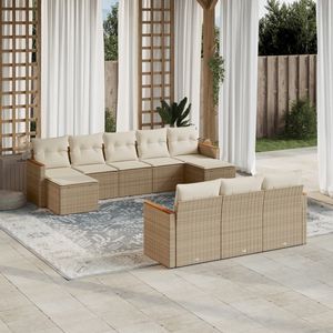 Conjunto de Sofás de Jardín en Color Beige Crema - Product Image 1