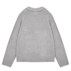Polo de Manga Larga de Punto Bouclé Gris Jaspeado, Cómodo y Elegante, Ideal para un Estilo Casual y Relajado - Product Image 2