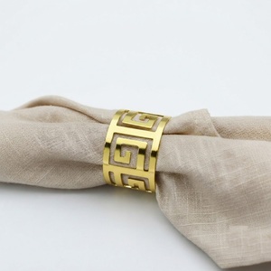 Juego de Anillos para Servilletas de Trigo Dorado Modernos y Ecológicos, Elegantes Hebillas de Cebada Metalizadas para Banquetes de Boda de Lujo y Decoración de Mesa - Product Image 3