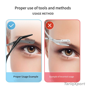 Peigne en acier inoxydable de haute qualité, outil professionnel pour la coupe des sourcils, rasoir pour le visage, grattoir à sourcils, ciseaux à sourcils pour femmes - Product Image 4