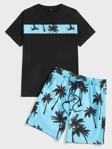 Conjuntos de Pantalones Cortos Casuales para Hombre OEM, Camiseta de Manga Corta, Pantalones Cortos, Ropa de Marca para Hombre, Conjuntos de 2 Piezas - Product Image 1