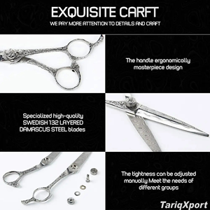 Professional 6 Inch Stainless Steel Lightweight Foldable Barber <b>Thinning</b> Scissors Customized Logo Sharp Edge Hair Hair Dressing - Product Image 5