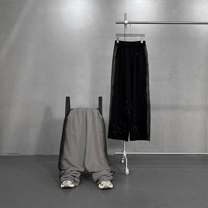 <b>Men</b> Painted Drip <b>Print</b> Elastic Waist Sweatpants Straight Casual Streetwear <b>Trousers</b> - Product Image 3