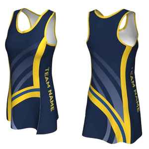 Robe sur mesure sans manches, uniforme de netball entièrement imprimé, jupes imprimées par sublimation, vêtements de sport - Product Image 5