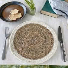 Sustainable Handmade Seagrass Placemat Eco Friendly Dining Table Mat Boho <b>Rustic</b> Style - Product Image 3
