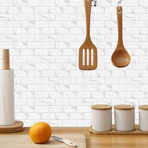 12 pezzi di marmo bianco Look Peel Stick PVC piastrelle autoadesive acqua resistente all'olio cucina bagno parete contemporanea - Product Image 2