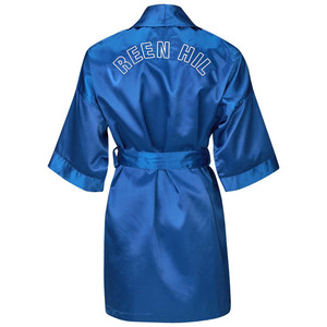 Bata de Boxeo de Satén Personalizada con Bordado y Sublimación para Gimnasio, Boxeo, Karate, Entrenamiento, Entrada y Salida - Product Image 5