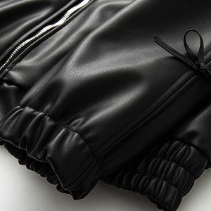 Veste en cuir matelassée et respirante de haute qualité pour femmes, veste en peau de mouton tendance pour femmes, vente en gros - Product Image 4