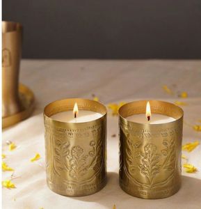 Brass <b>Candle</b> Jar with Lid Handmade Decorative Metal <b>Candle</b> Container Reusable <b>Candle</b> <b>Holder</b> for Home Decor Aromatherapy Gift - Product Image 2