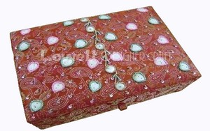 Decorative Embroidered Eco-Friendly Cotton Jewelry Gift Boxes for Home Decoration - Product Image 2