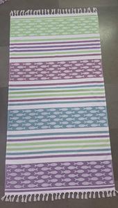 Yarn Dyed Fouta <b>Beach</b> <b>Towel</b> Pareo Manufacturer Front side Polyester Cotton Scarf Back Side <b>Towel</b> 2-in-1 - Product Image 6