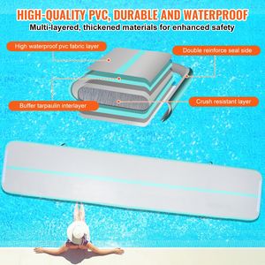 Tappetino Gonfiabile per Ginnastica da 4 Pollici di Spessore con Pompa Elettrica, Tappeto per Allenamento Tumble Track, Accessori per Attrezzature Ginniche - Product Image 3