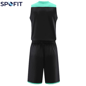 Nouvel arrivage : Ensemble d'uniformes de basketball personnalisés, design moderne, maillot et short respirants pour équipe sportive - Product Image 3