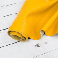 Kulit Sapi Pebble Grain Warna Kuning Dirancang Untuk Tas Kustom, Dompet, Tali Jam Tangan, Penjilidan Buku, Pelapis Dengan Hasil Akhir Sempurna