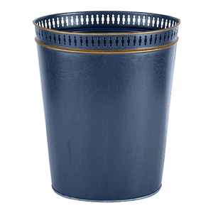 Contenedores de basura metálicos de alta calidad, blancos con borde dorado, ideales para restaurantes, fábricas, oficinas y espacios públicos. - Product Image 6