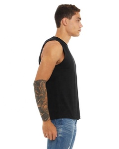 Camiseta Deportiva Casual para Hombre, Ajustada, 100% Algodón, sin Mangas, con Estampado Gráfico, Venta al Por Mayor - Product Image 5